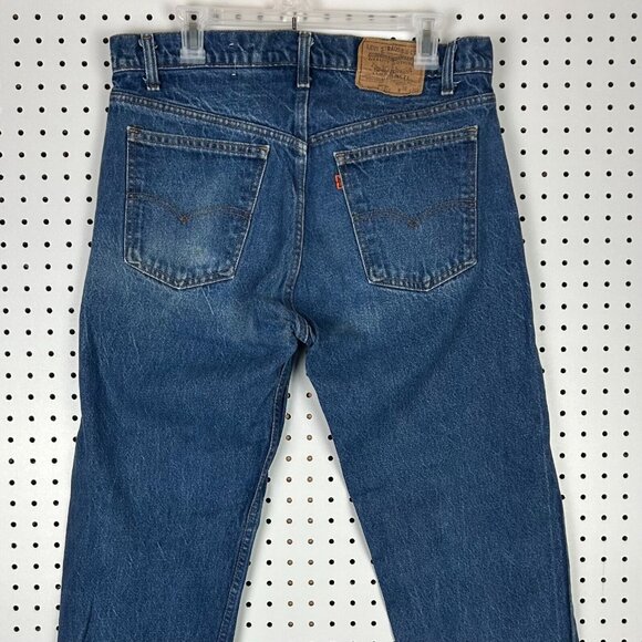 Levi's 20505 0217 Orange Tab Blue Jeans 34x30 Dark Wash Vtg‎ 90s USA Made Cowboy - Picture 2 of 6
